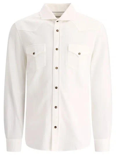 Brunello Cucinelli Shirt With Chest Pockets In White