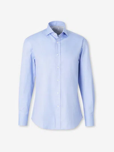Brunello Cucinelli Shirt With Exclusive Design In Blue