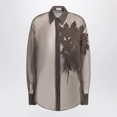 Brunello Cucinelli Shirt With Flora Appliqué In
