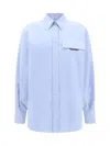 Brunello Cucinelli Shirt With Iconic Jewelry Detail In Blue