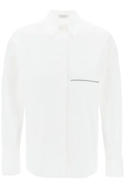 BRUNELLO CUCINELLI "SHIRT WITH JEWEL DETAIL ON THE