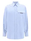 Brunello Cucinelli Women Shirt With Iconic Jewelry Detail In Blue