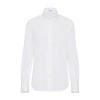 Brunello Cucinelli Poplin Monile Shirt In Blanc