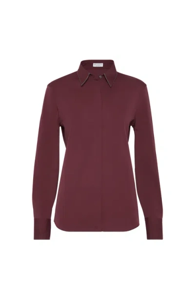 BRUNELLO CUCINELLI BRUNELLO CUCINELLI SHIRT WITH MONILI