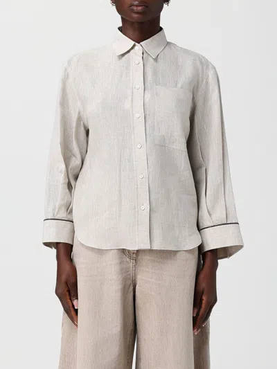 Brunello Cucinelli Shirt Woman  In Gray