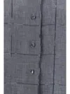 Brunello Cucinelli Sequin Applique Checked Collared Shirt