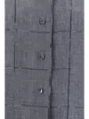 Brunello Cucinelli Sequin Applique Checked Collared Shirt