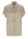 Brunello Cucinelli Jewel Embellished Silk Top