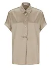 Brunello Cucinelli Jewel Embellished Silk Top