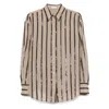 Brunello Cucinelli Vertical Striped Cotton Shirt