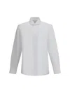 Brunello Cucinelli Cotton Shirt With Button-up Style And Spread Collar