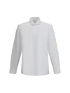 Brunello Cucinelli Cotton Shirt With Button-up Style And Spread Collar