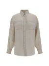 Brunello Cucinelli Linen Shirt In White