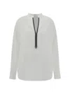 Brunello Cucinelli V-neck Blouse In White