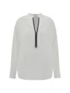Brunello Cucinelli V-neck Blouse In White