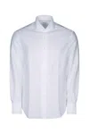Brunello Cucinelli Long-sleeve Cotton-blend Shirt In White