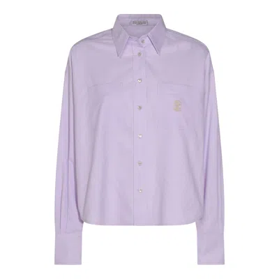 Brunello Cucinelli Shirts In Purple