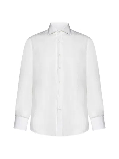 Brunello Cucinelli Shirts In Bianco Naturale