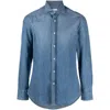 Brunello Cucinelli Button-up Denim Shirt In Blue