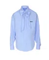 Brunello Cucinelli Women Shirt With Iconic Jewelry Detail In Blue