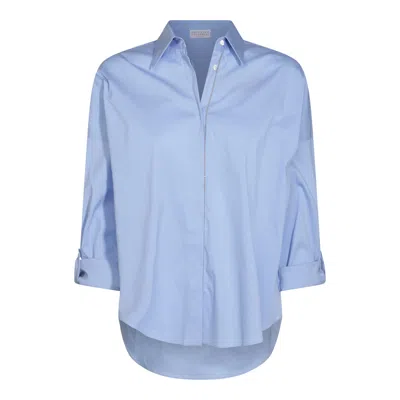Brunello Cucinelli Shirts Blue And Green