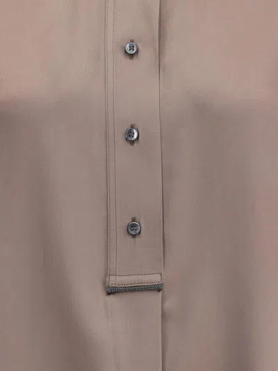Brunello Cucinelli Shirts In Brown
