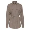 Brunello Cucinelli Checked Virgin Wool Overshirt In Brown