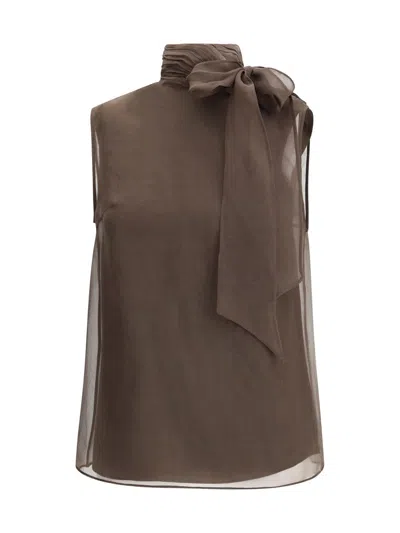 Brunello Cucinelli Shirts In Brown