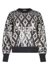 Brunello Cucinelli Sequin-embellished Printed Sweatshirt In Ctx45