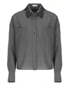 Brunello Cucinelli Stylish Long Sleeve Wool Shirt In Gray