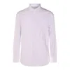 Brunello Cucinelli Striped Shirt With Long Sleeves And Regular Collar In Purple