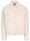 Brunello Cucinelli Button-fastening Drawstring Jacket In Neutral
