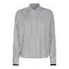 Brunello Cucinelli Shirts Panama/blue In Gray