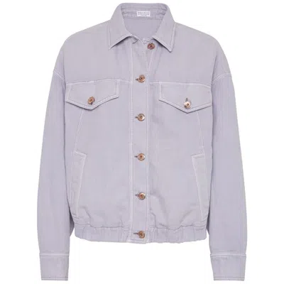 Brunello Cucinelli Shirts In Purple