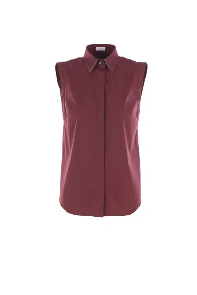 Brunello Cucinelli Shirts In Red