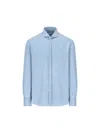 Brunello Cucinelli Buttoned Long-sleeved Shirt In Very Clear Denim