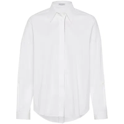 Brunello Cucinelli White Tops Women In Multi