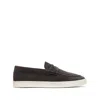 Brunello Cucinelli Penny-slot Suede Loafers In Gray