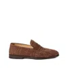 Brunello Cucinelli Suede Loafer With Interwined Motif