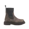 Brunello Cucinelli Chunky Sole Ankle Boots With Elastic Panels