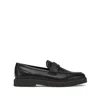 Brunello Cucinelli Black Loafers With Monil Detail On The Front In Smooth Leather Woman In Black