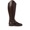 Brunello Cucinelli Women Classic Leather Boot With Precious Spurs In Brown