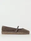 Brunello Cucinelli Brown Espadrilles With Monile Detail And Beveled Toe In Brown