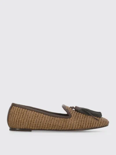 BRUNELLO CUCINELLI LOAFERS BRUNELLO CUCINELLI WOMAN COLOR BROWN,H11659032