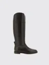 Brunello Cucinelli Leather Boots Monile In Brown