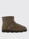 Brunello Cucinelli Shearling-lined Suede Ankle Boots In Gray