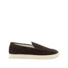 Brunello Cucinelli Suede Leather Loafers In Multi