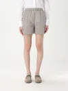 Brunello Cucinelli Striped Linen Bermuda Shorts Bermuda And Short In Multicolor