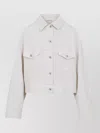 Brunello Cucinelli Short Bull Jacket Adjustable Hem In White