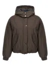Brunello Cucinelli Cropped Down Jacket Casual Jackets And Parka Brown